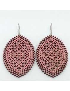 Pendientes Madera gancho - Guipur