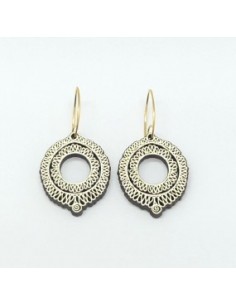 Wooden ribbon design hook closure earrings - The Fíos...