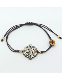 Wooden knot design pendant bracelet - The Fíos Collection