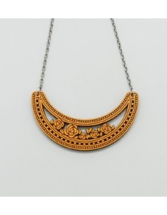 Wooden pendant necklace - The Camelia Collection