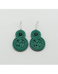 Pendientes gancho hoja - Camelia