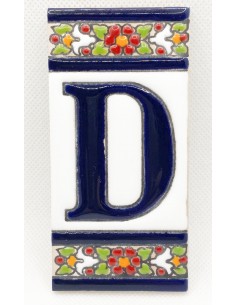 Ceramic letter tile - D