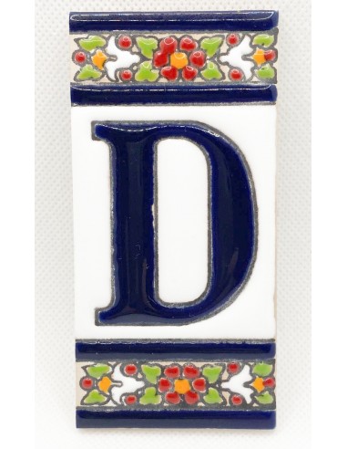 Ceramic letter tile - D