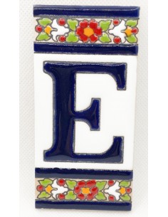 Ceramic letter tile - E
