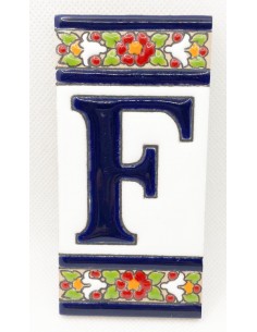 Ceramic letter tile - F