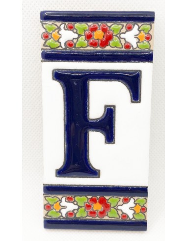 Ceramic letter tile - F