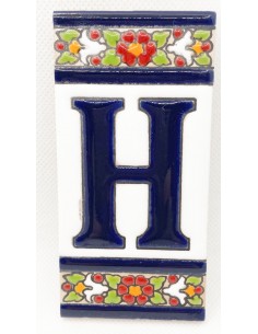 Ceramic letter tile - H