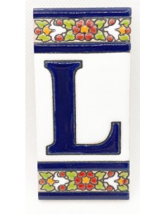 Ceramic letter tile - L
