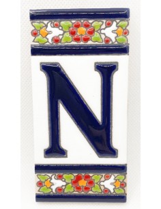 Ceramic letter tile - N