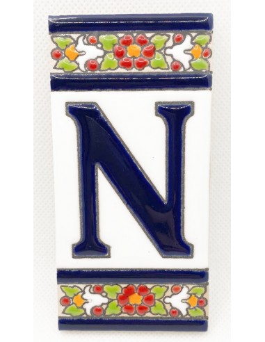 Ceramic letter tile - N
