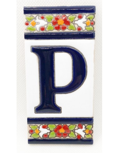 Ceramic letter tile - P