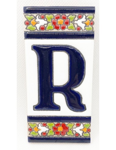 Ceramic letter tile - R