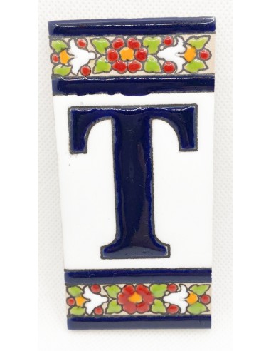 Ceramic letter tile - T