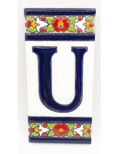 Ceramic letter tile - U