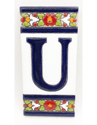 Ceramic letter tile - U
