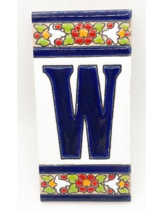 Ceramic letter tile - W