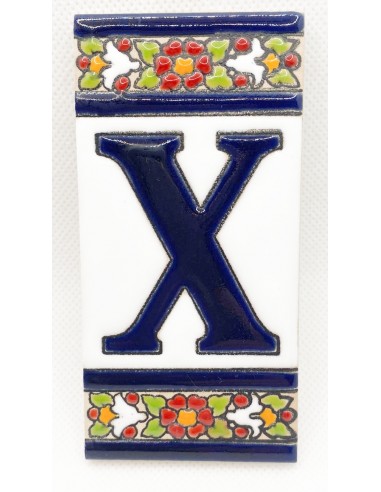 Ceramic letter tile - X