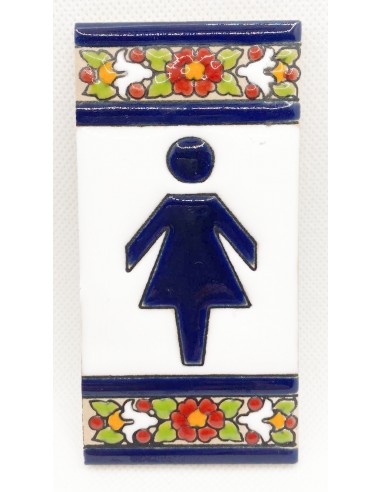 Ceramic female figure tile