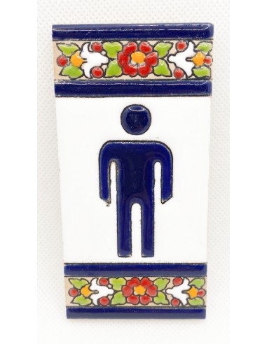 Ceramic male figure tile