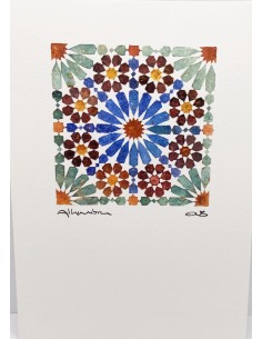Lámina Alhambra y Geometrías arabescas