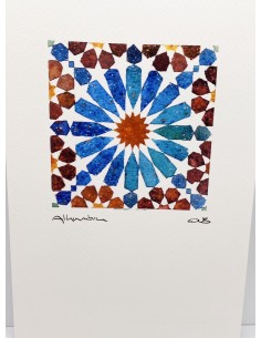 Lámina Alhambra y Geometrías arabescas