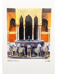 Lámina Alhambra y Geometrías arabescas