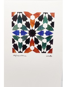 Lámina Alhambra y Geometrías arabescas