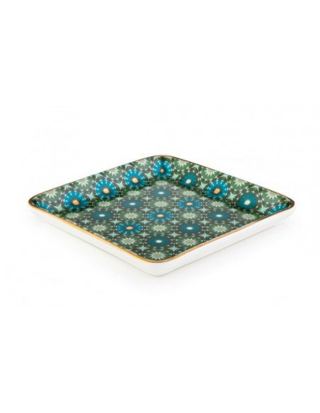 Porcelain square tray - The Andalusia Collection - 11.5x11.5cm