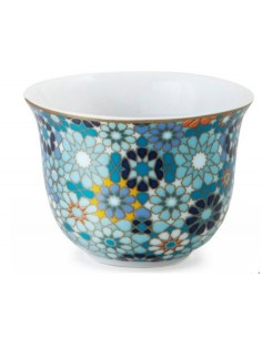 Porcelain coffee cup - The Moucharabieh Blue Collection -...