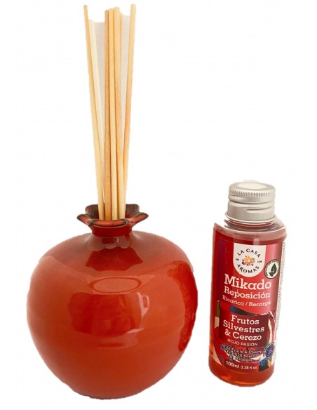 Pack: Granada cerámica roja & mikados esencias