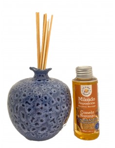 Pack: Granada cerámica azul & mikados esencias