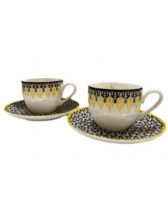 Juego de tazas de café & plato - Colección Safra