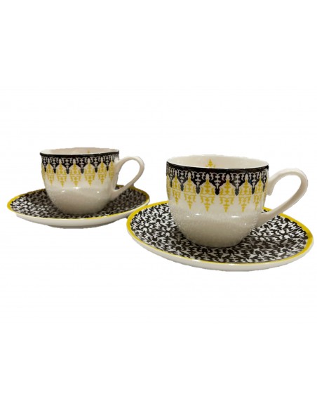 Juego de tazas de café & plato - Colección Safra
