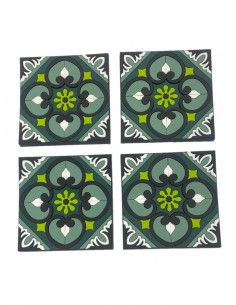 Set of 4 Silicone Coasters - Sejjadeh Forest design - 9x9cm 2