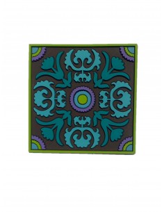 Set of 4 Silicone Coasters - Nassij design - 9x9cm 2