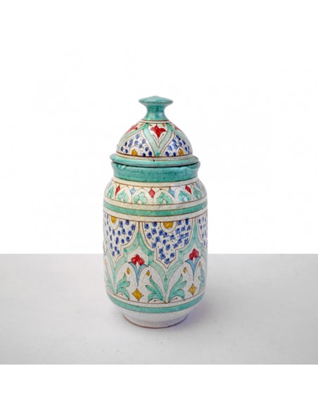 Al-Yarrar Ceramic jar with lid Andalusí design