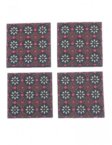 Set of 4 Silicone Coasters - Zahra...
