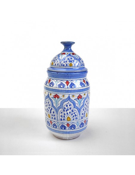 Al-Yarrar Ceramic jar with lid Andalusí design