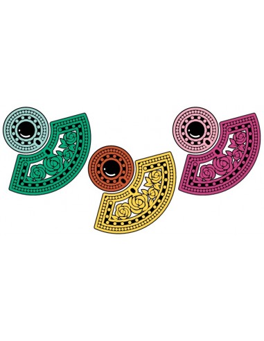 Wooden macramé design hook closure...