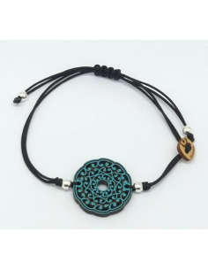 Pulsera madera macramé- Al Andalus