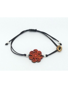 Wooden macramé design pendant bracelet - The Al Ándalus...