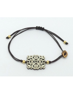 Wooden macramé design pendant bracelet - The Al Ándalus...