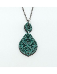 Wooden pendant necklace - The Lusos Collection