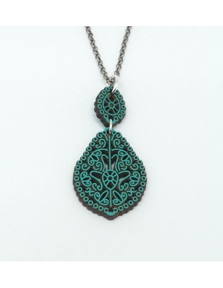 Wooden pendant necklace - The Lusos Collection