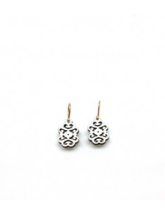 Wooden macramé design dangle hook earrings - The Forja...