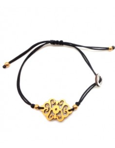 Wooden macramé design pendant bracelet - The Forja...