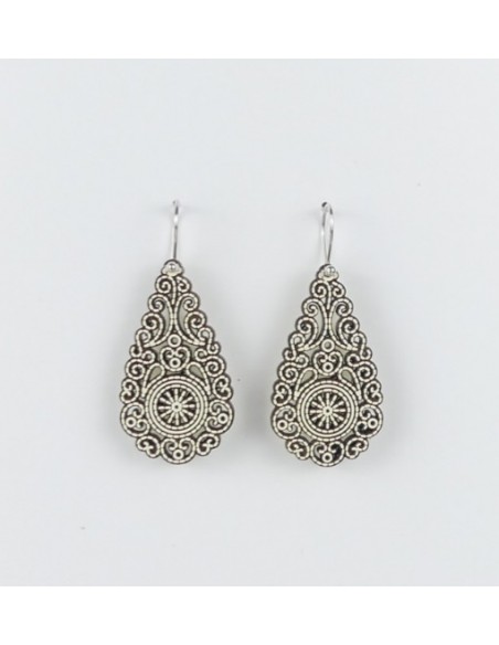 Pendiente gancho corto - Filigrana