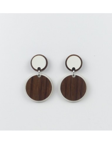 Wooden vintage design stud dangle...