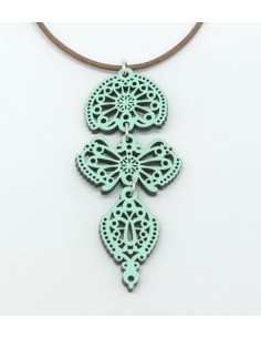 Wooden Santiago design pendant necklace - The Traditional...