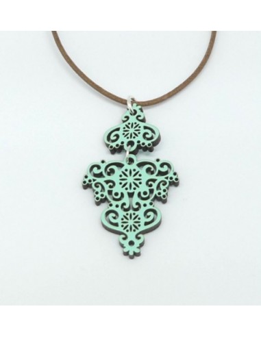 Wooden symmetrical design pendant...